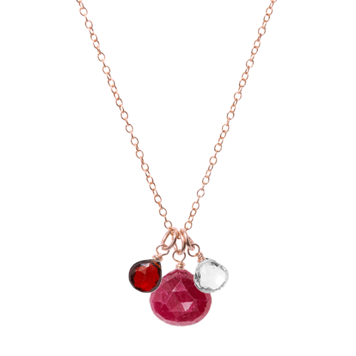 Custom 3 Gem Necklace