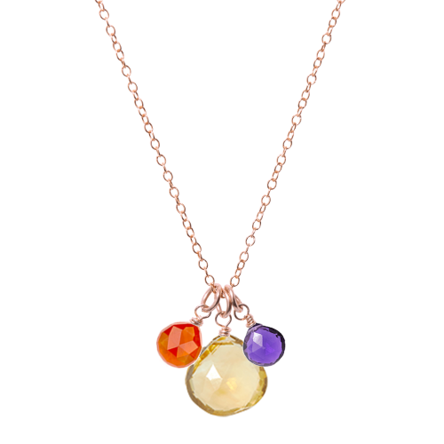 Custom 3 Gem Necklace