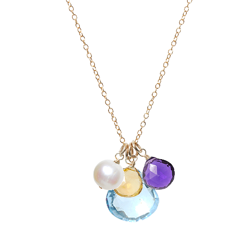 Custom 4 Gem Necklace