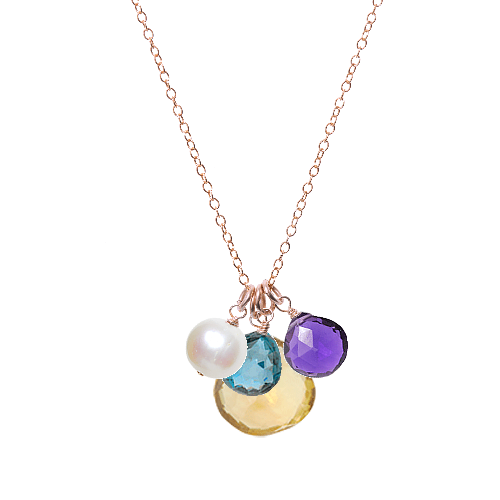 Custom 4 Gem Necklace