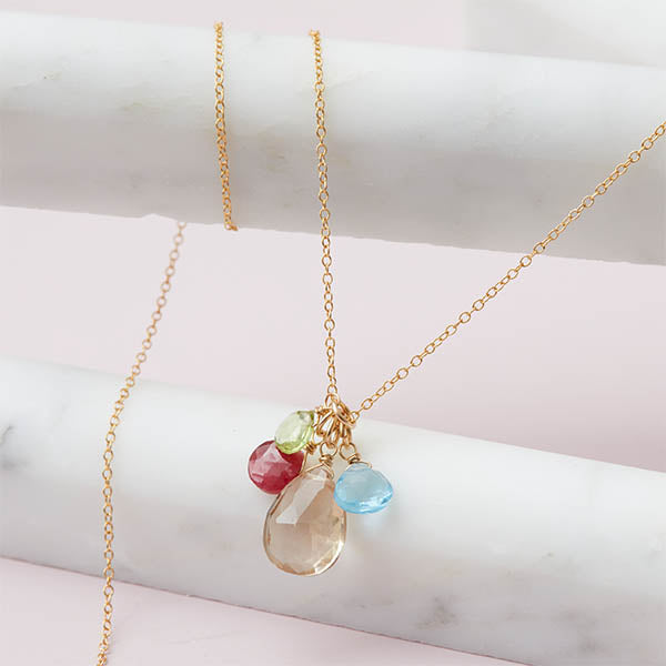 Custom 4 Gem Necklace