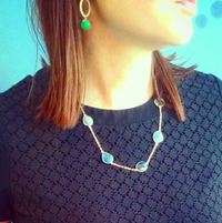 Custom Gemstone Hoop Earrings