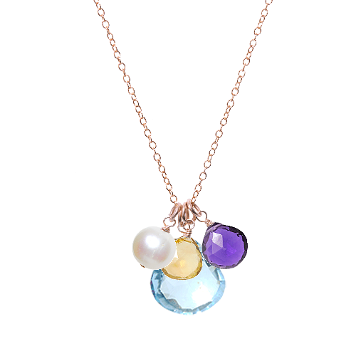 Custom 4 Gem Necklace