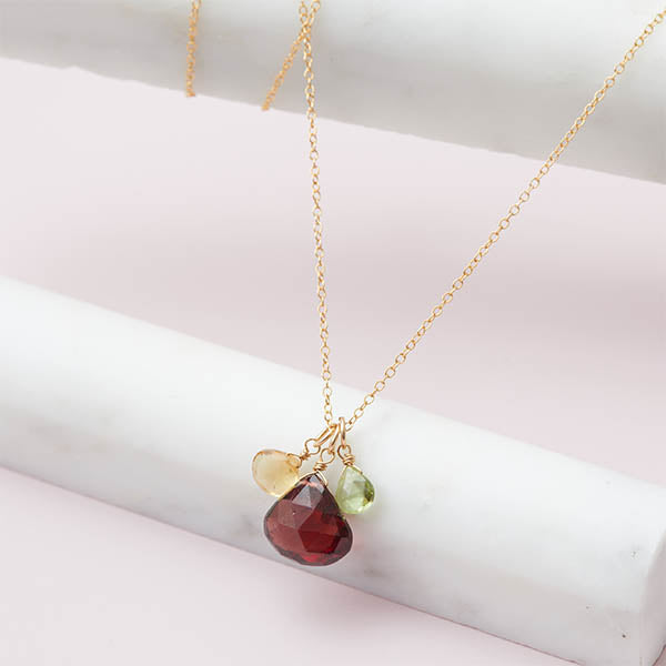 Custom 3 Gem Necklace